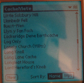 Cachemate cache listing table