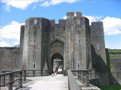 Caerphilly Castle gate